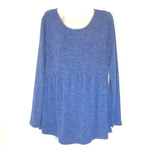 XPENYO Maternity Top Stretchy Scoop Neck with Long Sleeves Smock Style